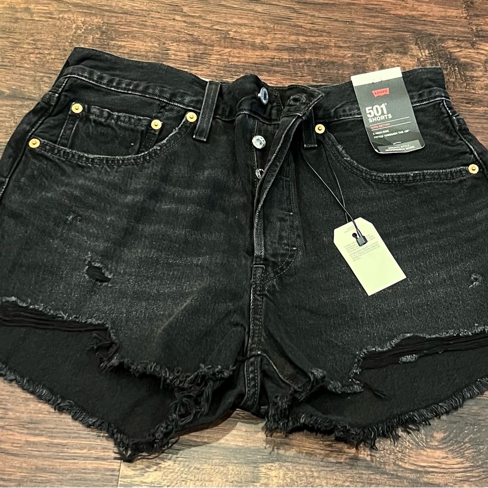 Levi's Women's Black Denim Shorts